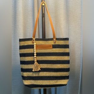 Thirty One Tote navy & cream